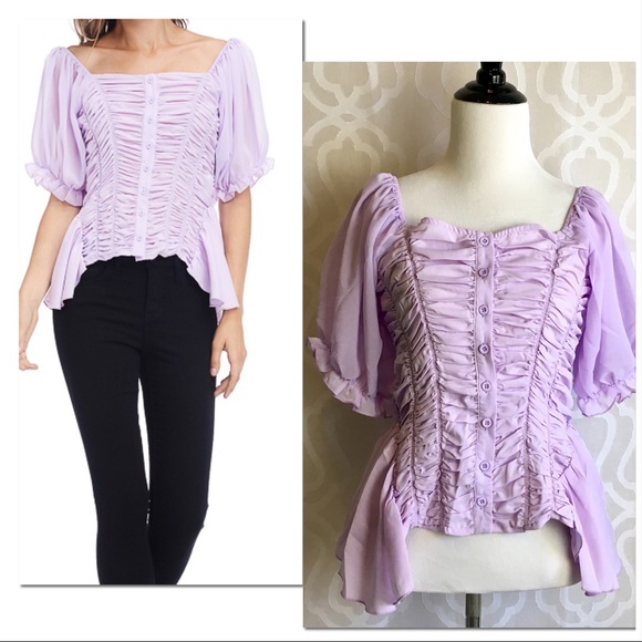 *LAST 2* Renaissance Lilac Corset Top - Picture 4 of 8